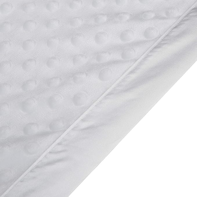 Pro Goleem Baby Soft Minky Dot Blanket with Silky Satin Backing Baby Gifts for Boys and Girls (White, 30’’ x 40’’)
