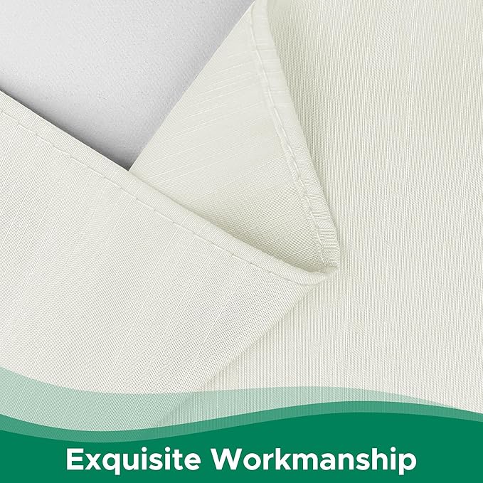 Biscaynebay Wrap Around Bed Skirts for Queen Beds 19" Long Drop, Ivory Adjustable Elastic Dust Ruffles Easy Fit Wrinkle & Fade Resistant Silky Luxurious Fabric Solid Machine Washable