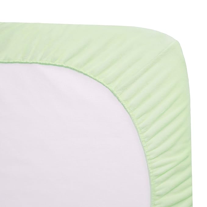 American Baby Company Heavenly Soft Chenille Fitted Crib Sheet 28" x 52", Warm and Cozy Neutral Chenille Sheet, Celery, for Boys and Girls, Fits Crib and Toddler Bed mattresses