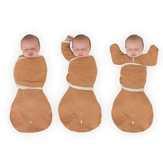 SwaddleDesigns 6-Way Omni Swaddle Sack Arms Up Swaddle for Newborn, More Options to Calm Startle Reflex, Improves Sleep, Easy Transition Baby Sleep Sack, Small, 0-3 Mo, 6-12 lbs, Heathered Butterum