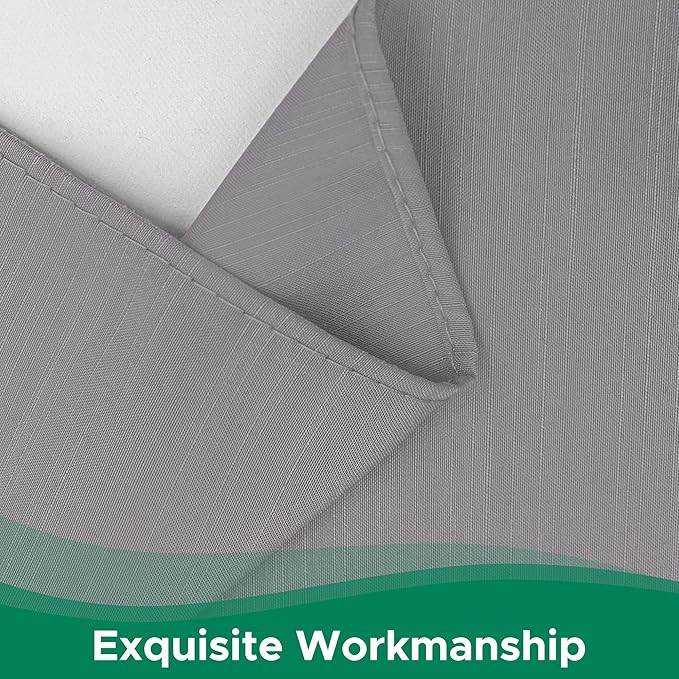 Biscaynebay Wrap Around Bed Skirts for Full & Full XL Beds Extra Long Drop of 25", Silver Grey Adjustable Elastic Dust Ruffles Easy Fit Wrinkle Resistant Silky Luxurious Fabric Machine Washable