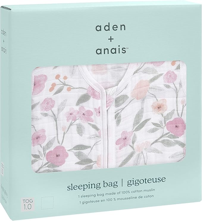 aden + anais Baby Sleeping Bag, Wearable Swaddle Blanket for Girls & Boys, Newborn Sleep Sack, Breathable & Lightweight