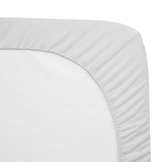 American Baby Company 2 Pack Heavenly Soft Chenille Fitted Crib Sheet 28" x 52", Warm and Cozy Neutral Chenille Sheet, White, for Boys and Girls, Fits Crib and Toddler Bed mattresses