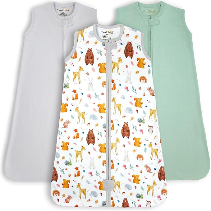 Mama Cheetah Baby Sleep Sack 0.5 TOG, Organic Cotton Baby Wearable Blanket with Two-Way Zipper, Swaddle Transition Baby Sleeping Bag for Newborn Infant Toddler Boy Girl, 18-24 Months