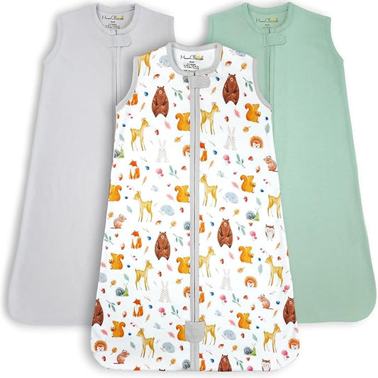 Mama Cheetah Baby Sleep Sack 0.5 TOG, Organic Cotton Baby Wearable Blanket with Two-Way Zipper, Swaddle Transition Baby Sleeping Bag for Newborn Infant Toddler Boy Girl, 18-24 Months