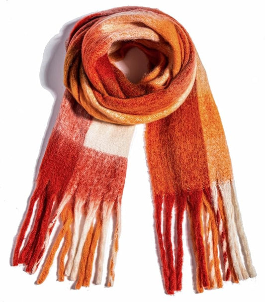 Winter Women Chunky Scarf Warm Blanket Big Thick Large Oversized Wrap Colorful Long Solid Scarves