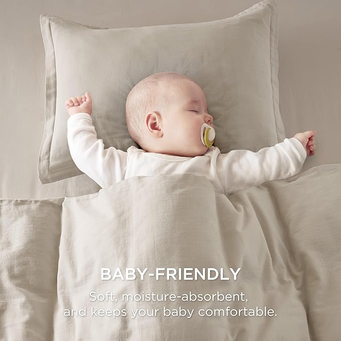 Bedsure 100% Muslin Cotton Duvet Cover Queen Size - Ultra-Soft, Breathable & Lightweight - Linen Like Gauze Comforter Cover Set with Button Closure and Corner Ties (Linen, Queen, 90"x90")