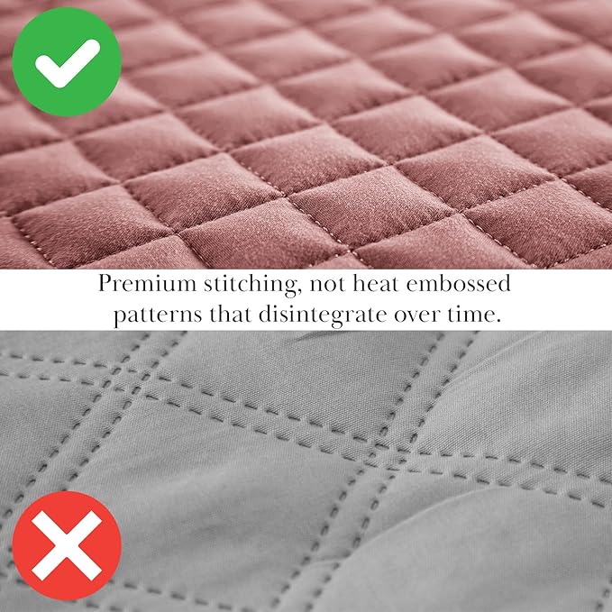 Southshore Fine Living, Inc. Queen/Full Size Quilt Bedding Set with 2 Pillow Shams, Soft Comfy Queen Coverlet/Full Size Bedspread, Machine Washable, Easy Care, Oversized for Total Coverage, Marsala