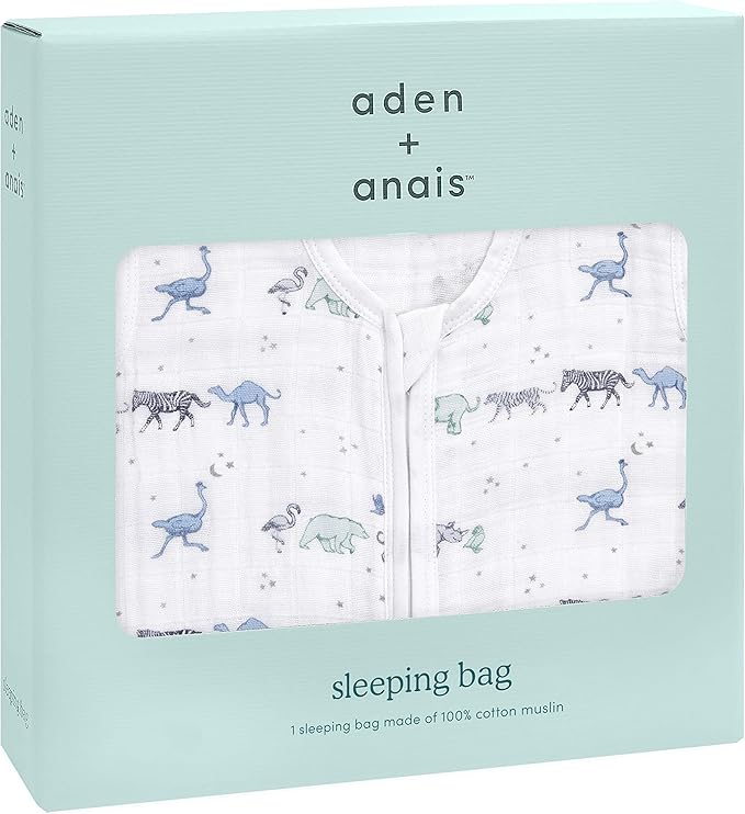 aden + anais Baby Sleeping Bag, Wearable Swaddle Blanket for Girls & Boys, Newborn Sleep Sack, Breathable & Lightweight