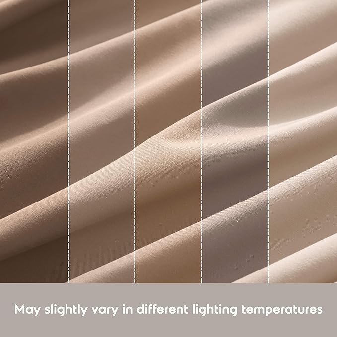 Nestl Split King Sheet Set - 1800 Ultra-Soft Microfiber Bed Sheets - Double Brushed - Deep Pockets - Easy Fit - 5 Piece Set - Bed Sheets & Pillowcases (Split King Size, Taupe)
