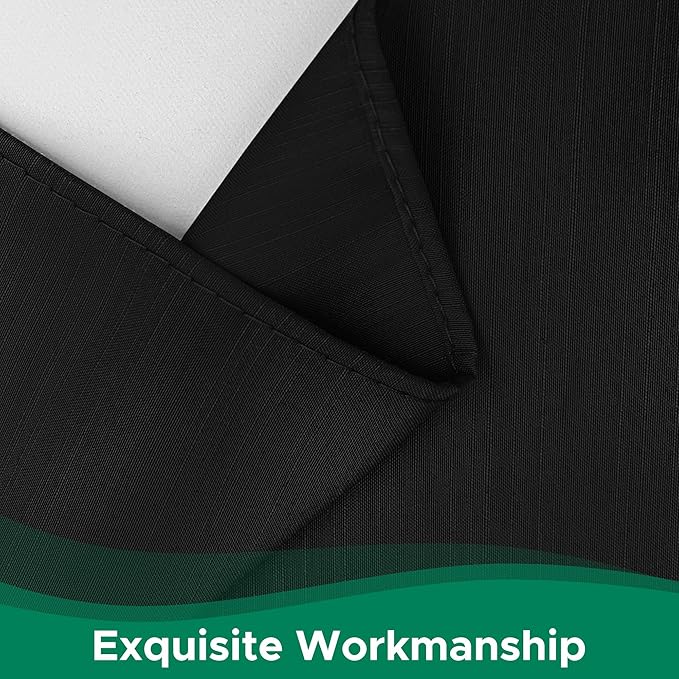 Biscaynebay Wrap Around Bed Skirts for King & Cal King Beds with Extra Long Drop of 25", Black Adjustable Elastic Dust Ruffles Easy Fit Wrinkle Resistant Silky Luxurious Fabric Machine Washable