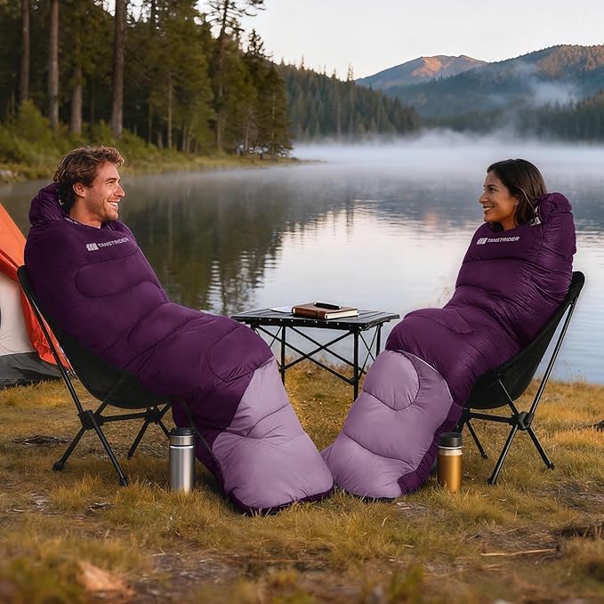 Sleeping Bags for Adults Warm Weather,Backpacking Compact Lightweight Camping Sleeping Bag with Compression Sack for Kids,Camping Essentials Gear for Hiking,Travel,Climb,Outdoor, Indoor
