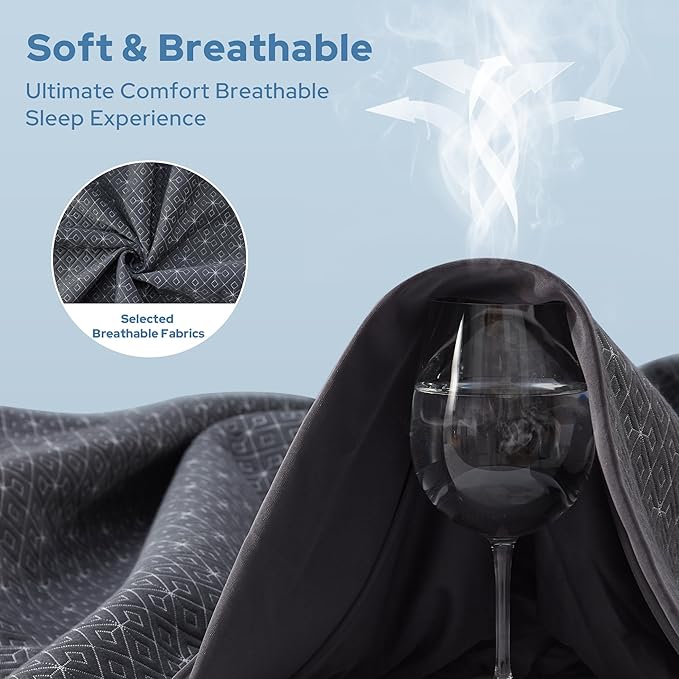 BEDLORE King Mattress Protector, Waterproof Noiseless Mattress Cover with Deep Pocket for 6-18 inches Mattress, Soft Breathable Mattress Pad Machine Washable (Dark Gray) (Pack of 2)