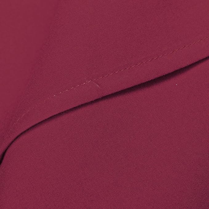 NTBAY Toddler Bedding Set - 4 Piece Soft and Breathable Crib Bedding Set for Boys and Girls, Includes Quilted Comforter, Fitted Sheet, Flat Top Sheet and Envelope Pillowcase, Wine Red