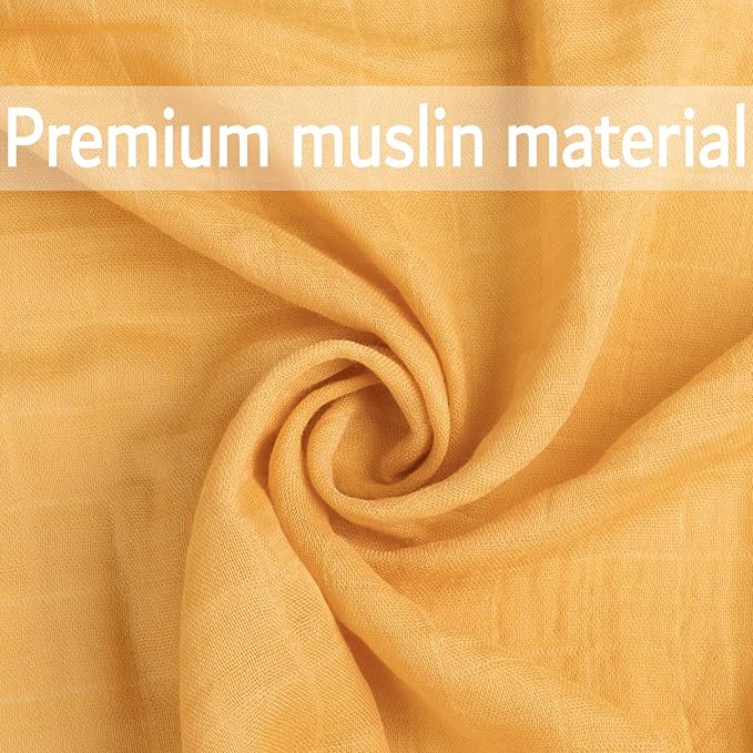 Meracorallo Muslin Swaddle Blanket Silky Soft Receiving Blanket Swaddle Wrap for Baby Boys and Girls, Large 47 x 47 inches, Set of 4 Solid Color