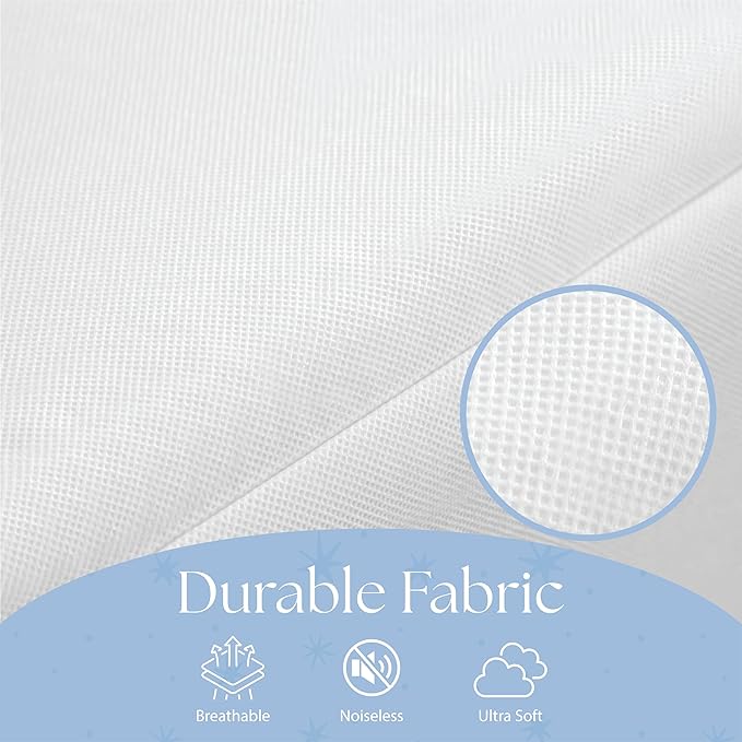 Snuze Total Protection Mattress Encasement Full Size, 6-Sided Waterproof Mattress Cover Zippered Encasement for Allergen and Dust Protection, Machine Washable, Fits Up to 15” Deep Mattress