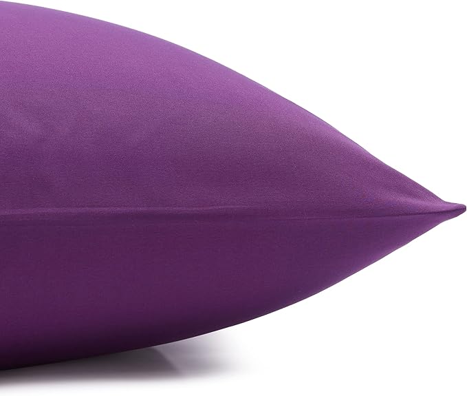 Amazon Basics Breathable Ultra-Soft Microfiber 4 Piece Bed Sheet Set with 14-Inch Deep Pockets, Wrinkle Resistant, Full, Plum, Solid