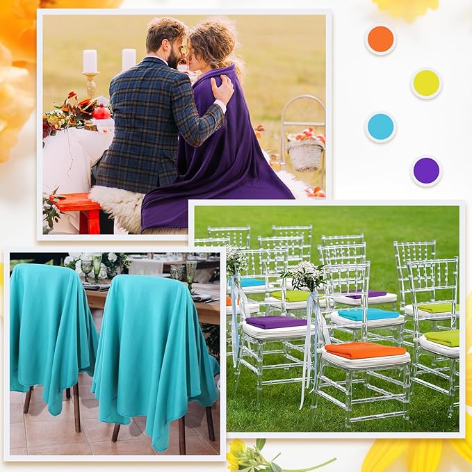 Kinlop 40 Packs Fleece Blanket Bulk 60 x 50 Inch Soft Lightweight Fleece Cozy Blanket Warm Throw Plush Pet Throw for Bed Couch Sofa Home Office Wedding Gifts Travel Camping(Bright Color,40 Packs)