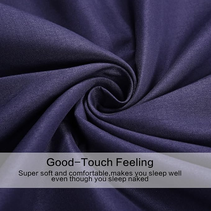 Best Season Bed Sheet Set - 1 Flat Sheet,1 Fitted Sheet and 1 Pillow Cases, Extra Soft Luxury Bedding Set,Deep Pockets,Wrinkle,Fade Resistant - Hypoallergenic- 3 Piece (Twin, Blue)