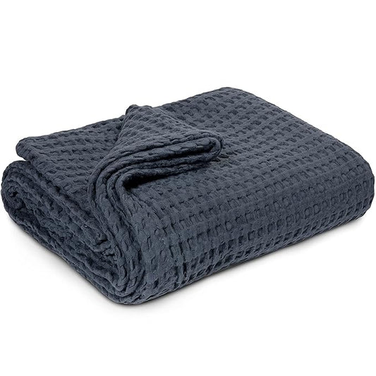 Simka Rose Waffle Baby Blanket Cotton Soft Breathable Swaddle Blanket for Nursery, Stroller & Crib Blanket - Receiving Blankets for Boys & Girls Gender Neutral Toddler Blanket