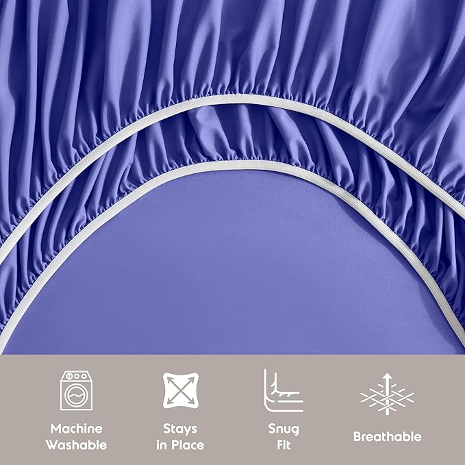 Nestl King Sheet Set - Luxury 1800 Ultra-Soft Microfiber King Bed Sheets - Double Brushed - Deep Pockets - Easy Fit - 4 Piece Set - Bedding Sheets & Pillowcases (King, Royal Blue)