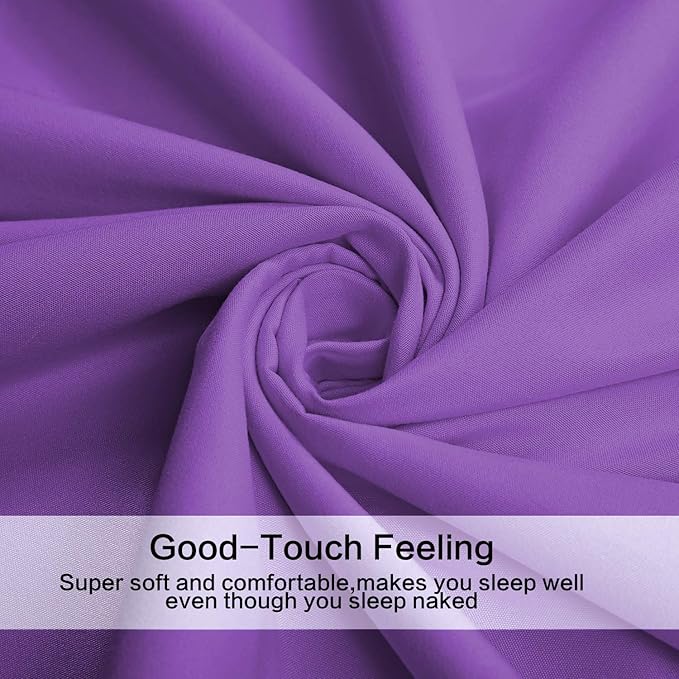 Best Season Microfiber Deep Pocket/Soft 1800 Thread Count 3-Piece Bed Sheet Set (1 Flat Sheet, 1 Fitted Sheet, 1 Pillow Cases), Twin, Violet