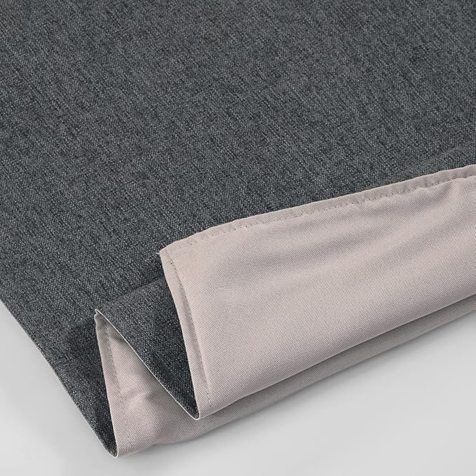 AMBERIS Bed Runner Dark Grey, Imitation Linen Decorative Bed Scarf for Home Hotel (Pillowcases Sold Separately)