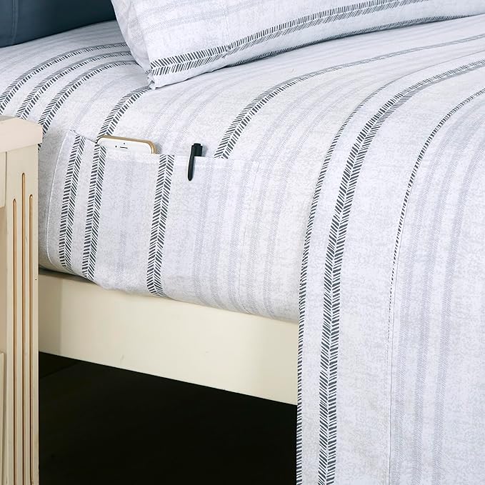 Elegant Comfort Softest and Coziest 4-Piece Sheet Set - 1500 Premium Hotel Quality Microfiber - Deep Pocket, Wrinkle Resistant 4-Piece Floral Bed Sheet Set, Twin XL, Traci Gray