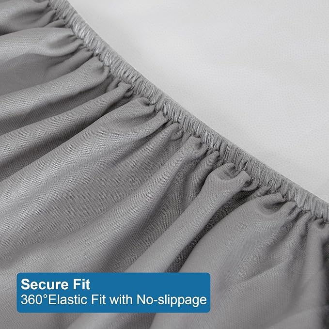 Twin Mattress Protector Waterproof, Twin Size Mattress Pad Cover for Kids Bed,Soft & Breathable Single Fitted Sheet for Bed with Deep Pocket and Elastic Rubber Band Up to 14 Inches, Gray