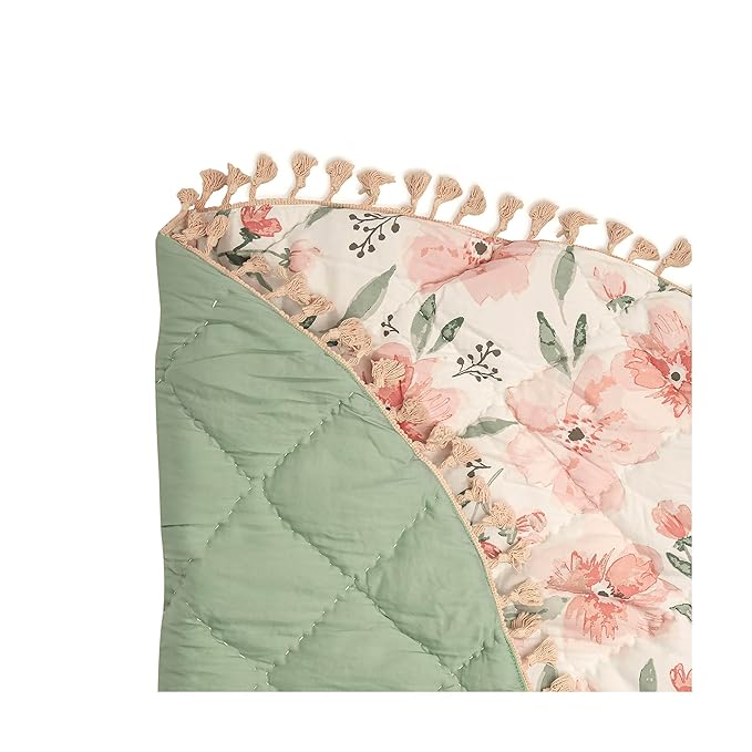 Crane Baby Activity Mat, Baby Play Mat for Boys and Girls, Pink Floral, 40" x 40", Baby Must Haves, Infant Play Mat, Tummy Time Baby Floor Mat, Kids Play Mat, Tummy Time Mat, Baby Girl Play Mat