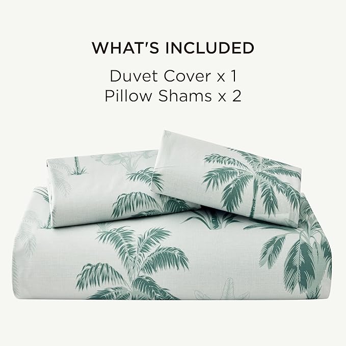 Bedsure Duvet Cover King Size - 100% Cotton Reversible Floral King Duvet Cover Set with Zipper Closure, 3 Pieces Soft & Breathable Green Milieu Bedding Set with 2 Pillow Shams 20"x36"
