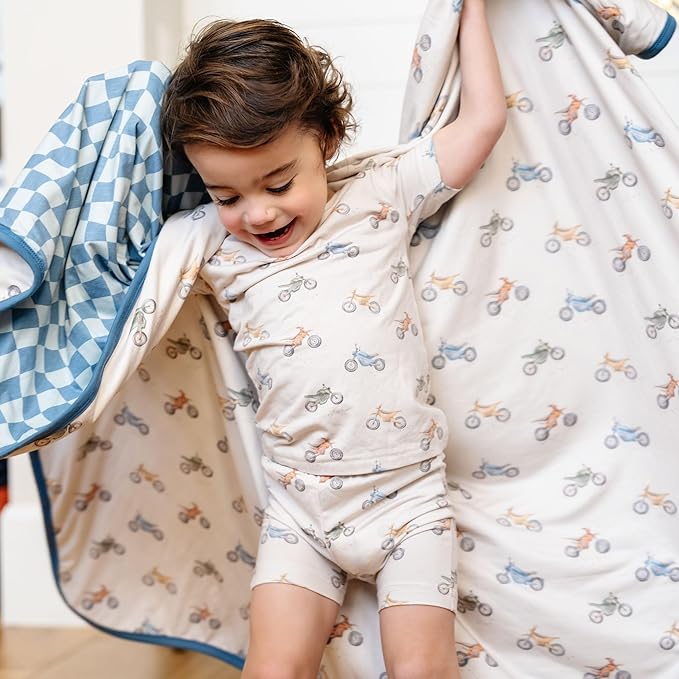 Copper Pearl Large Premium Knit Baby 3 Layer Stretchy Quilt Blanket Ryder