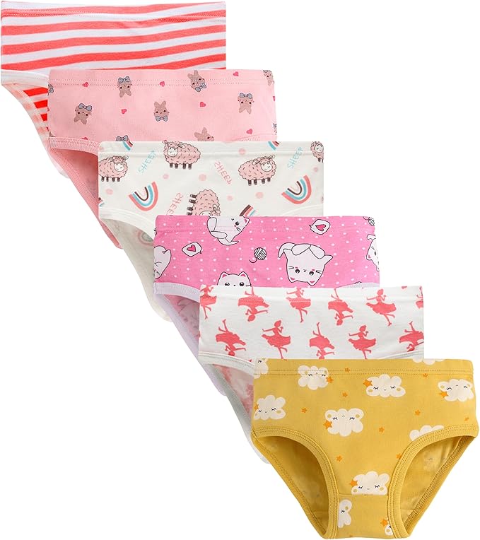 Boboking Soft Cotton Underwear Toddler Girls'Briefs Soft Undies