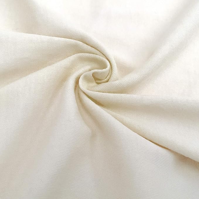 American Baby Company 100% Natural Cotton Jersey Knit Toddler Sheet Set, Cream, Soft Breathable