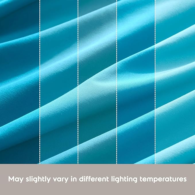 Nestl Twin Sheet Set - 1800 Ultra-Soft Microfiber Twin Bed Sheets - Double Brushed - Deep Pockets - Easy Fit - Extra Soft - 3 Piece Set - Bedding Sheets & Pillowcases (Twin, Bright Blue)