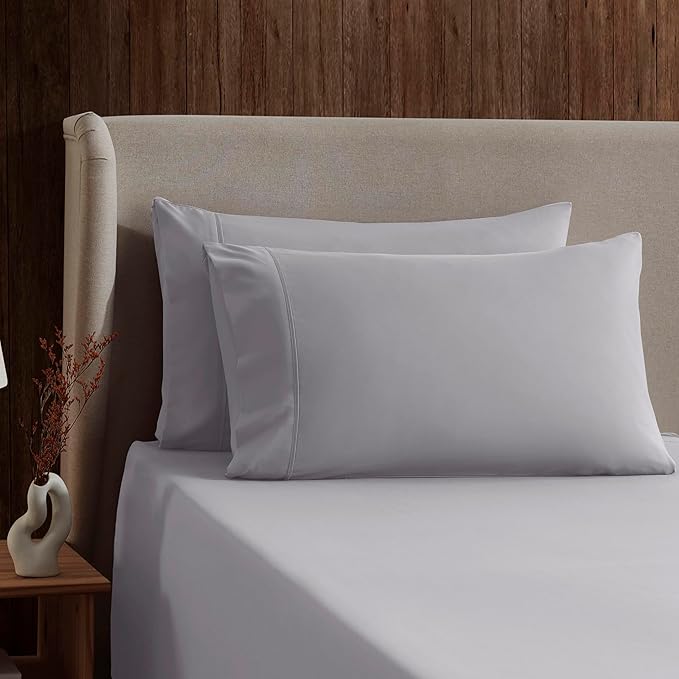 Nestl King Sheet Set - Luxury 1800 Ultra-Soft Microfiber King Bed Sheets - Double Brushed - Deep Pockets - Easy Fit - 4 Piece Set - Bedding Sheets & Pillowcases (King, Grey Lavender)
