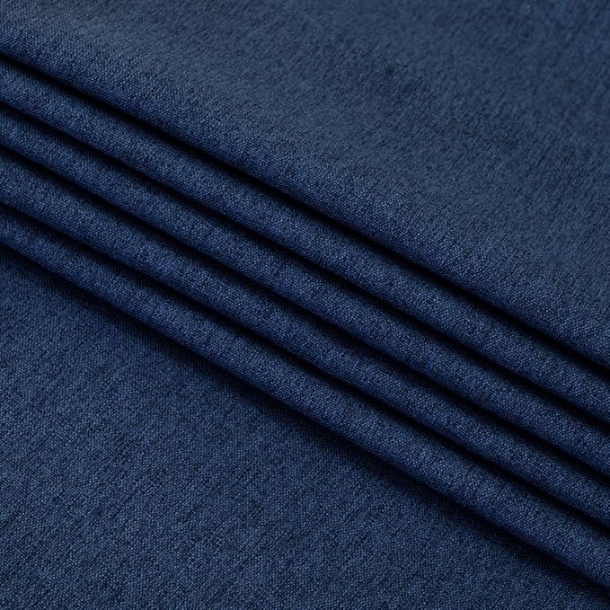 AMBERIS Bed Runner Dark Blue, Imitation Linen Decorative Bed Scarf for Home Hotel (Pillowcases Sold Separately)