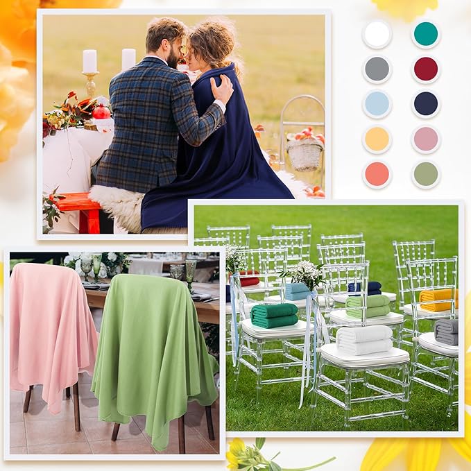 Kinlop 40 Packs Fleece Blanket Bulk 60 x 50 Inch Soft Lightweight Fleece Cozy Blanket Warm Throw Plush Pet Throw for Bed Couch Sofa Home Office Wedding Gifts Travel Camping(Classic Color,60 Packs)
