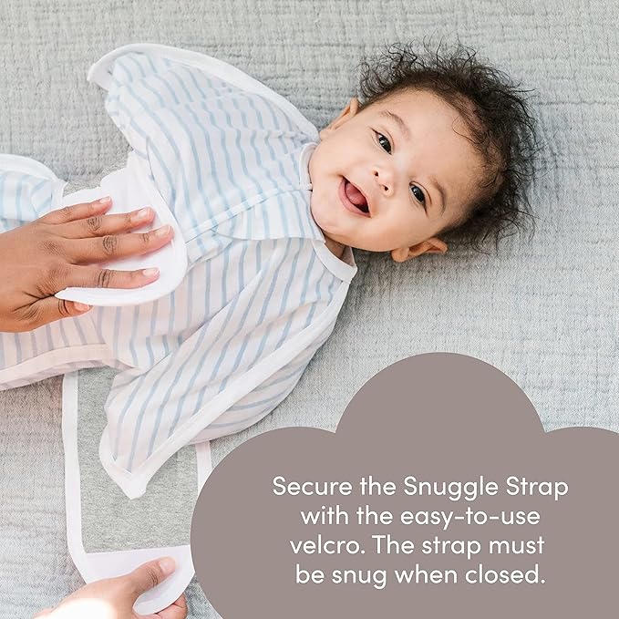 SleepingBaby Zipadee-Zip Transition Swaddle (Classic Lavender, X-Small for 3-6 Months) and Snuggle Strap (Grey, One Size) - Wearable Baby Blanket and Accessory - Polyester, Spandex