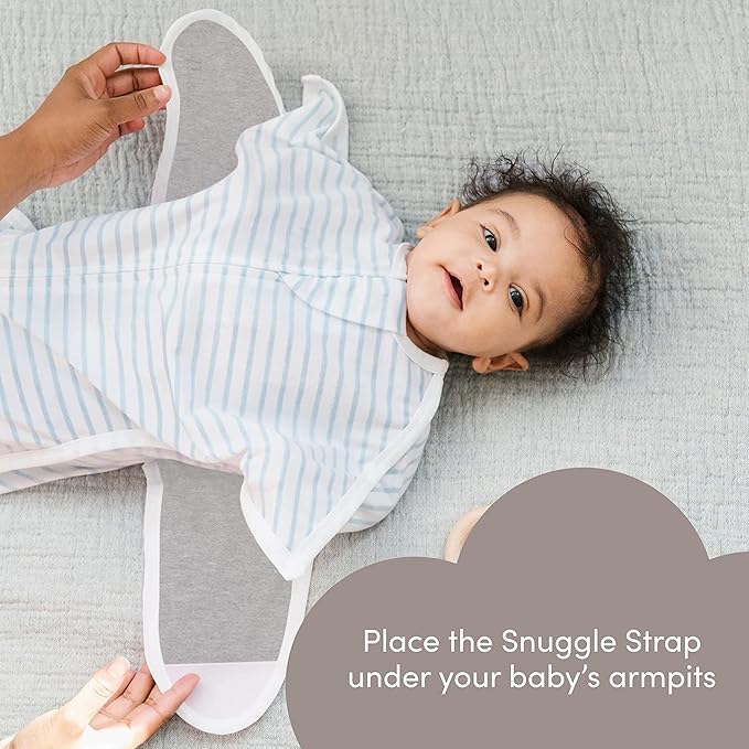SleepingBaby Zipadee-Zip Transition Swaddle (Classic Lavender, X-Small for 3-6 Months) and Snuggle Strap (Grey, One Size) - Wearable Baby Blanket and Accessory - Polyester, Spandex