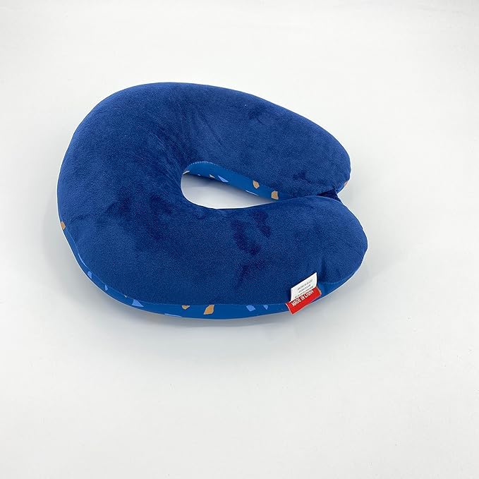 Bookishbunny U Shaped Micro Beads Microbead Neck Head Support Travel Pillow, 12"x12"x4" (ConfettiRoyalBlue)