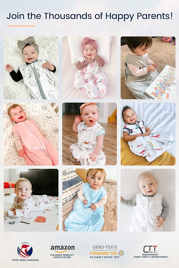 TotAha Sleep Sack 6-12 months 3 Pack, Buttery Soft Wearable Blanket Baby Sleeping Bag with 2-way Safe Zipper, 0.5 TOG, Baby Girl