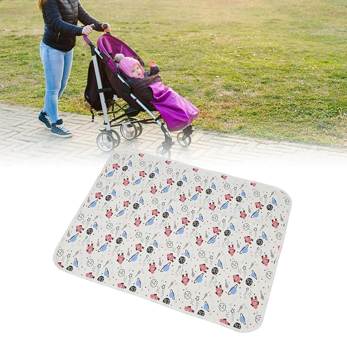 Respicefinem Baby Waterproofs Bed Pad Washable Mattress Pad Mat Baby Wateproofs Bed Mat Protector for Kids Toddler Reusable Underpads Bed Wetting Incontinence Cover (Space)
