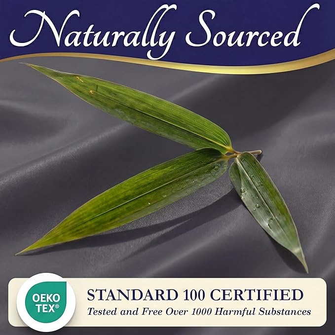 DECOLURE 100% Viscose Derived from Bamboo Sheets Twin Size - Luxury 3 Pc Naturally Cooling Sheets, Ultra Soft Bed Set - Deep 17" Pockets, Durable Double Stitching, Oeko Tex Standard (Charcoal)