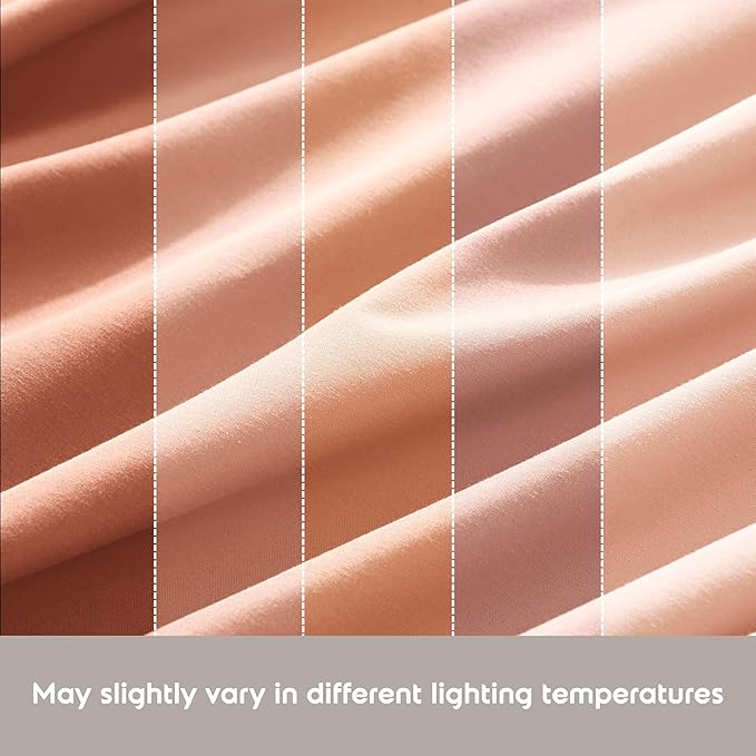 Nestl Twin Sheet Set - 1800 Ultra-Soft Microfiber Twin Bed Sheets - Double Brushed - Deep Pockets - Easy Fit - Extra Soft - 3 Piece Set - Bedding Sheets & Pillowcases (Twin, Peach)