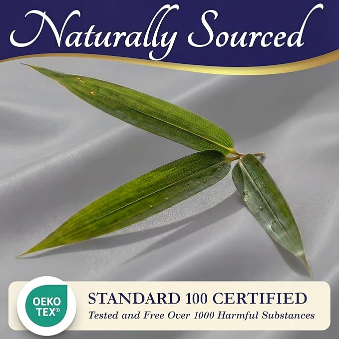 DECOLURE 100% Viscose Derived from Bamboo Sheets California King Size - Luxury 4 Pc Naturally Cooling Sheets, Ultra Soft Bed Set - Deep 17" Pockets, Double Stitching, Oeko Tex Standard (Midgrey)