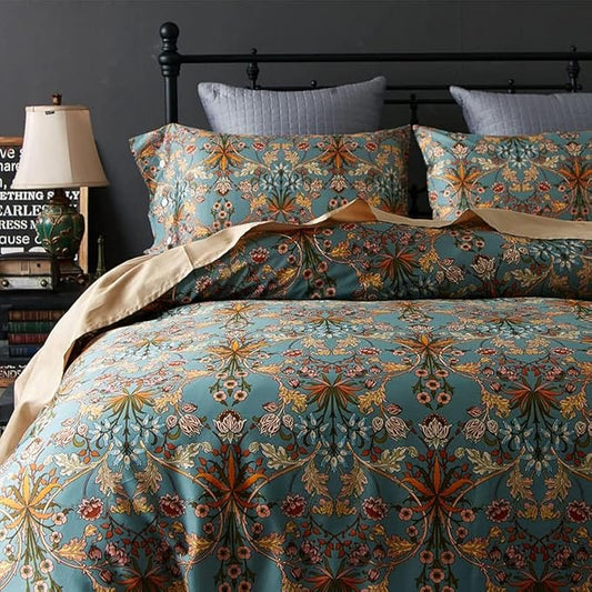 Ikawaapurry Comforter Set for Queen Size Bed Farmhouse Boho Bedding Sets Fluffy Lightweight Flowers Plants All Season 3 Pcs Comforter with 2 Pillow Shames
