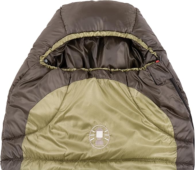 Coleman North Rim 0°F Big & Tall Sleeping Bag, Cold-Weather Mummy Sleep Sack with No-Snag Zipper & Adjustable Hood for Warmth & Ventilation, Large Camping Sleeping Bag