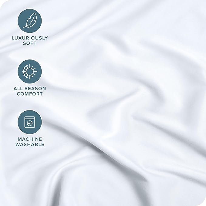 Bare Home Fitted Bottom Sheet Twin XL Size - Premium 1800 Microfiber - Ultra-Soft Hotel Luxury - Deep Pocket - Durable and Long Lasting - Fitted Sheet (Twin XL, White)