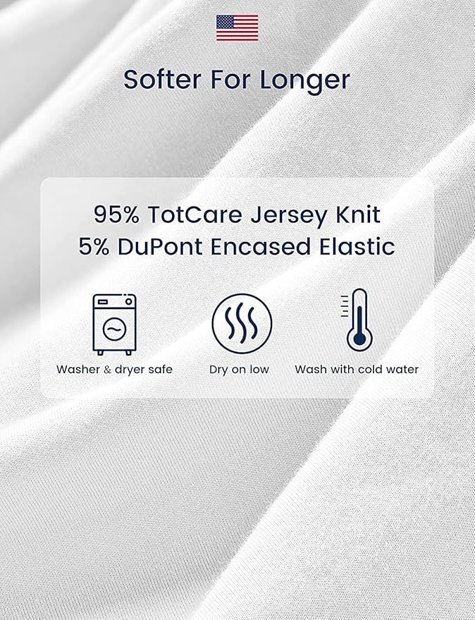 TotAha Premium Soft Graco Pack n Play Sheets Fitted, Super Stretchy Jersey Knit Mini Crib Sheets Fitted, Silky Comfort Pack and Play Mattress Sheets, 2 Pack (Forest Animals)
